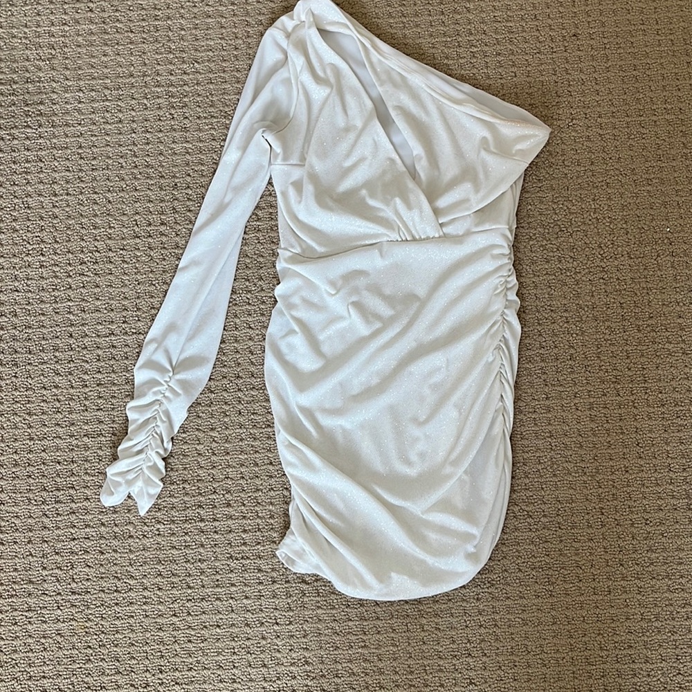 White sparkly dress